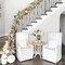 2 Pack Fall Leaf Garlands for Mantle Fireplace, 5.8Ft Autumn Leaves Decor(White)v